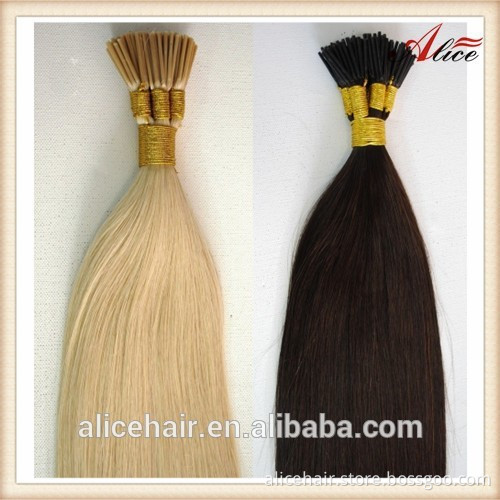 Wholesale indian remy fusion i tip hair extension